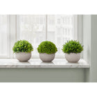 Monarch Specialties 5" Artificial Indoor Grass - Table - Grey Pots - Set of 3-Each potted faux plant replicates a real-look with vibrant green foliage