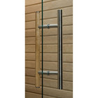 Westinghouse - Sauna infrarouge 3 places avec luminothérapie - 155 cm (l) x 109 cm (p) - Brun jaune-Banc pliable, salon allongé, assise à plat en option