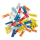 JAM Paper - Pinces à linge en bois - petites - 2 -5 cm - assorties - 40 pinces à linge/paquet-Quantité : 40 par paquet