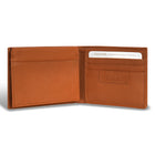 Champs Denim Leather Top Wing Wallet - Tan/Blue-RFID Lining