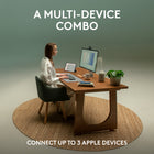 Logitech Pebble 2 Keyboard and Mouse Combo for Mac - Tonal Blue - English-Easily Hop Across 3 Devices: Use Bluetooth to connect up to 3 wireless devices across OSs and switch between them with one click of the Easy-Switch button