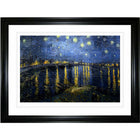 Over the Rhone (Starry Night) by Vincent Van Gogh - Framed Print - 34" x 30"-High-quality art print professionally matted and framed