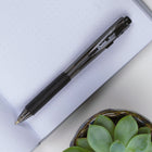 Pentel Wow! Retractable Ballpoint Pen - 1.0mm - Black - 12 Pack  -Click top to advance tip, click side button to retract