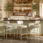 Zuo Aurea Barstool - Light Grey - Set of 2-Assembly required