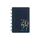 The Happy Planner 2026–2027 Mini Disc Bound Dated Planner - 7-1/2" x 6-11/16" - Abstract Expression-Includes a bookmark, themed sticker, and 3 Bonus months