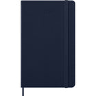 Moleskine 2026 Classic 12-Month Hard Cover Weekly Planner - 5" x 8.25" - Sapphire Blue-Rounded Corners, Elastic Closure And Matching Ribbon Bookmark
