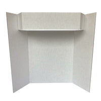 Royal Brites Tri-Fold Display Board With Header - 36" H x 48" W - White-Sturdy and easy to handle