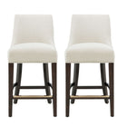 Manhattan Comfort - Beever tabouret de comptoir moderne en chenille rembourrée 48 cm - crème - lot de 2-Tabouret de comptoir moderne avec dossier, parfait pour une utilisation au comptoir et dans la cuisine. Ensemble de 2