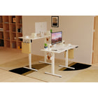 ShoppingAll Height Adjustable Electric Standing Desk with Splice 48 x 24 Inch Tabletop Board - White-9