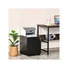 Vinsetto 2-Drawer Letter/A4 Filing Cabinet with Wheels Lockable - Black-Fully assembled, only the wheels need to be installed
