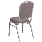 Flash Furniture HERCULES Series Crown Back Stacking Banquet Chair in Grey Dot Fabric - Silver Frame-Crown Back Design