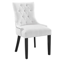 Modway Regent Tufted Fabric Dining Chair - White-Tufted Dining Chair