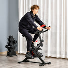 Soozier Upright Exercise Bike - Magnetic Resistance Stationary Bike with LCD Display-Heavy duty steel frame for great stability and durability, supports up to 220 lb   