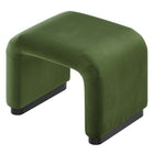 Modway - Koda Performance Velvet Tabouret en cascade - Vert mousse noire-8