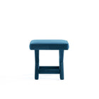 Manhattan Comfort - Manhattan Comfort abigail banc ottoman tapissé en velours bleu style milieu du siècle de 20,47 po-20,47 po L x 22 po l x 19,48 po H