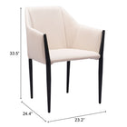 Zuo Andover Dining Chair - Beige - Set of 2-6