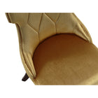 Manhattan Comfort Reine 19.7" Traditional Velvet Upholstered Dining Chairs - Antique Gold and Walnut - Set of 2-30 Day Limited Manufacturer's Warranty