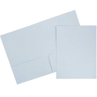 JAM Paper Premium Matte Coloured Cardstock Two-Pocket Presentation Folders - Baby Blue - 6 Pack-Colour: Baby Pink