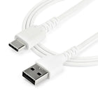 StarTech 6.6 ft. USB 2.0 to USB-C Cable, White-Soft TPE jacket provides flexible connections with this 2m high quality USB 2.0 cable