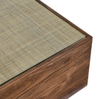 Modway Truett Square Wood Rattan Coffee Table - Walnut-7