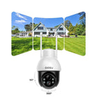 Aosu 4MP Wireless Outdoor Battery Camera with Solar Panel, Light and Sound Alarm and 2-Way Audio - White-Dual Power & Long Battery Life: Solar and 5000mAh battery power options provide reliable performance with up to 160 days of battery life