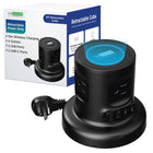 Uncaged Ergonomics Wireless Retractable Power Strip with Auto Cord Management & Wireless Charger - Black-15W Wireless Charging: Industry standard Qi charging for phones, earbuds and more