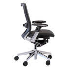 Nightingale IC2 Mid Back Task Chair - Black-5-prong, polished-aluminum base