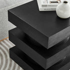 Modway Perpetuate Totem End Table - Black-Non-Marking Floor Glides