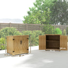 Outsunny - Abri de jardin en bois Outsunny avec étagère intérieure réglable et double porte-Fabriqué en bois massif naturel pour plus de robustesse  
