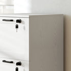 HOMCOM 3-Drawer Vertical Office Filing Cabinet - White Wood Effect-Modern style with wood grain complements office decor