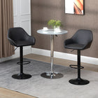 HOMCOM Adjustable Swivel Bar Stools with Footrest - Black - 2 Pack-The height of the seat is adjustable to the height of the counter or that of the bar
