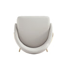 Manhattan Comfort Gracie 22" Modern Leatherette Upholstered Counter Stool - Stone and Gold - 2 Pack-21.7" L x 23" W x 38" H