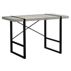 Monarch Specialties 7316 48" Computer Desk - Grey Reclaimed Wood/Black Metal-Industrial-inspired computer desk with a thick-panel desktop in a grey reclaimed wood-look finish