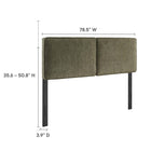 Modway Lindee Boucle Fabric King Headboard - Sage-7