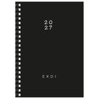 Quo Vadis EXDI Daily Planner with monthly calendars - 15 cm W x 21 cm H - Assorted Colours - Bilingual-January to December