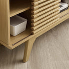 Modway Render 46" Corner TV Stand - Oak-Durable Particleboard Construction