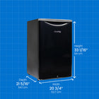 Danby 4.4 cu. ft. Contemporary Classic Compact Fridge - Midnight Black-Metallic door finish with a rubber-grip chrome ergonomic door handle