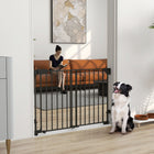 PawHut 29"-44" Wide Dog Gate, 29" H, Pet Gate-Features one-hand operation with an auto-close latch for convenience
