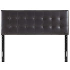 Modway Lily Upholstered Vinyl Queen Headboard - Brown-Smooth vinyl upholstering