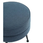 Manhattan Comfort Bailey 18.11" Mid-Century Modern Ottoman - Blue, Grey, Oatmeal, Sage Green with Black Legs - 4 Pack-Leg Height Measures: 8.66 in