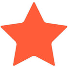 JAM Paper Standard Label Rolls - Star Shaped - 2 3/4 x 2 7/8 - Neon Red - 125 Labels/Roll-Size: Star Shaped ( 2 3/4 x 2 7/8 Inches ) | Printer friendly labels are easy to create and customize.