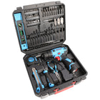Fixtec 12V Cordless Drill 60-Piece Kit with Battery and Charger-Forward and Reverse function.
