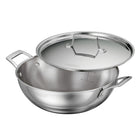 Tramontina - Utsava Casserole couverte en acier inoxydable à 3 couches-Distribution parfaite de la chaleur : construction à 3 couches assurant une cuisson uniforme, transformant chaque plat en fête
