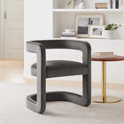 Modway Winslow Performance Velvet Barrel Accent Chair - Storm Grey-Performance Velvet Fabric