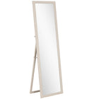 HOMCOM Rectangle Full Body Mirror - 21" W x 64" H - White-Material: PS, Tempered Glass 