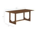 Modway Ashcroft Rectangular Dining Table - 69" - Walnut-Seats 4–6 People