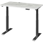 MotionGrey - Bureau assis-debout électrique à double moteur, réglable en hauteur, 120 po de largeur - Cadre noir-MotionGrey Plateau stratifié de haute qualité (120 x 60 x 2,5 cm) • Double moteur - vitesse de réglage plus rapide (38 mm/s) • Capacité de charge de 113 kg (250 lb) • Vitesse de réglage : 38 mm/s