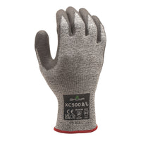 SHOWA - Gant S-TEX lisse en polyuréthane A5 résistant aux coupures - Doublure tricotée en HPPE/acier inoxydable - Gris - Taille L-Enduction en polyuréthane