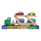Melissa & Doug Ensemble de jouets en bois avec camion porte-voitures et voitures -Ses rampes « faciles à charger et à abaisser » offrent deux niveaux pour les nouveaux véhicules