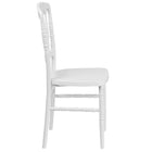 Flash Furniture - Chaise Napoléon empilable de la série HERCULES en résine blanche-Quantité de pile: 10